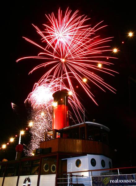 A fireworks spectacular at the American Express Queenstown Winter Festival